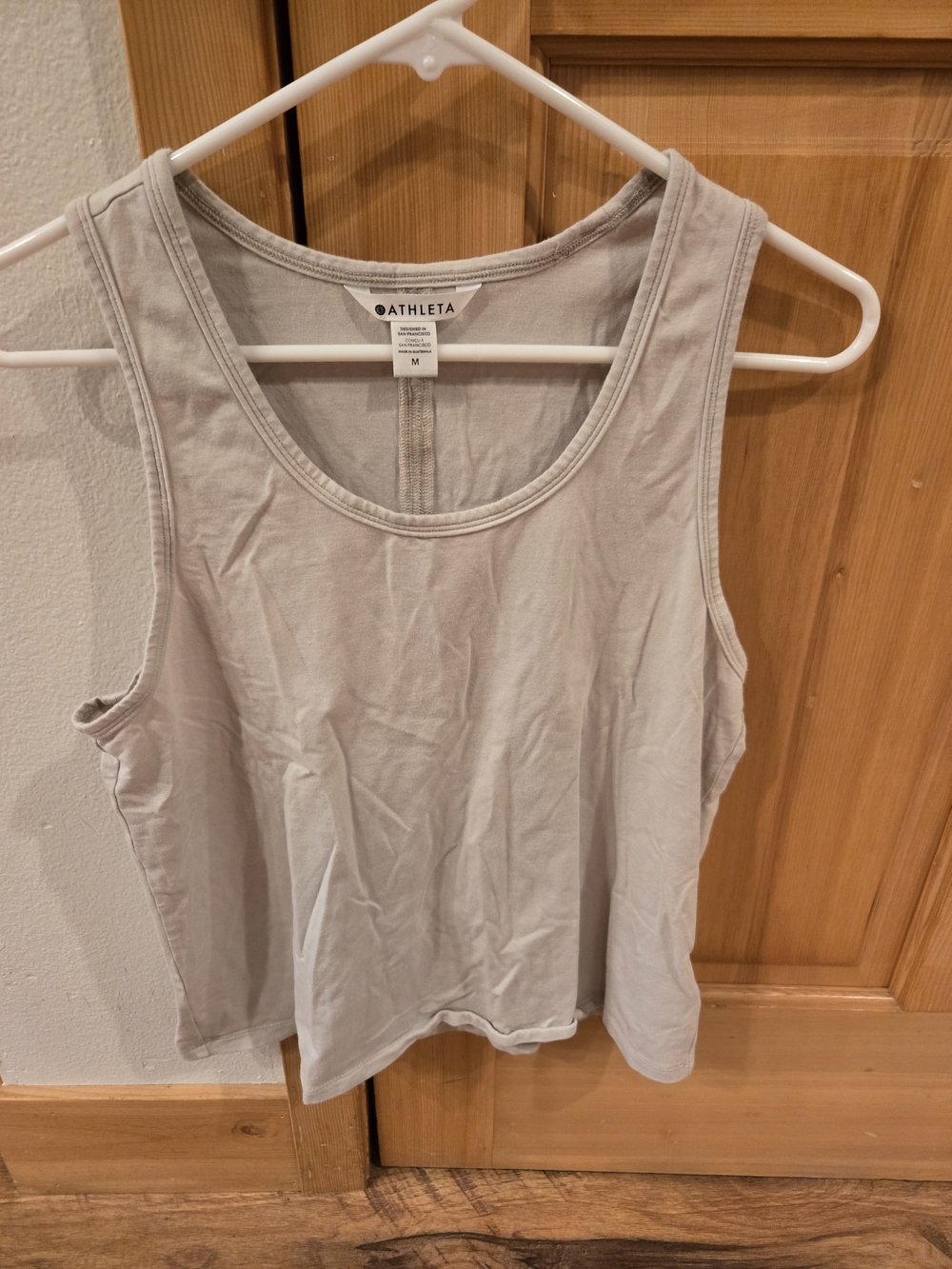 Athleta Light Cream Scoop Neck Tank
